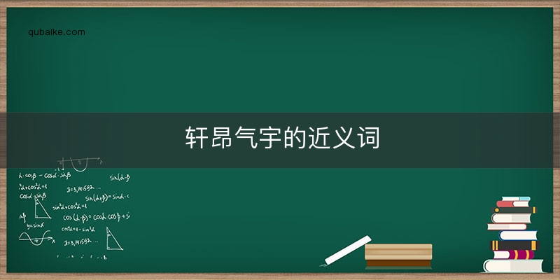 轩昂气宇的近义词