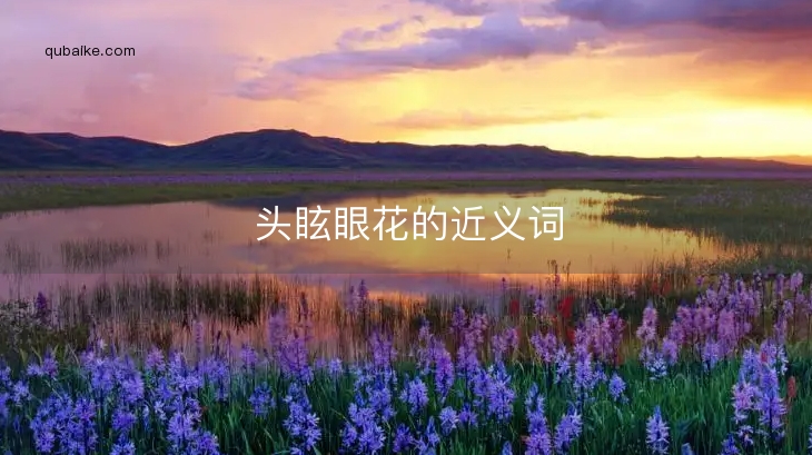 头眩眼花的近义词