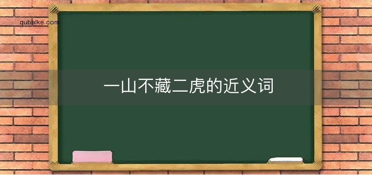 一山不藏二虎的近义词