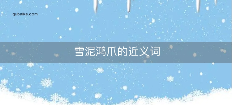 雪泥鸿爪的近义词