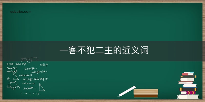 一客不犯二主的近义词