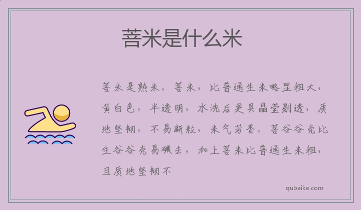 菩米是什么米