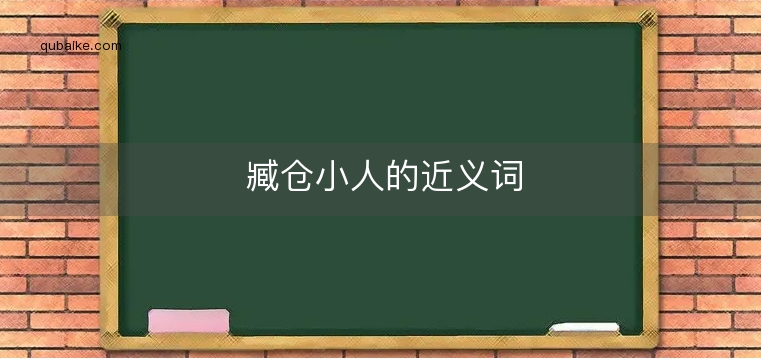 臧仓小人的近义词