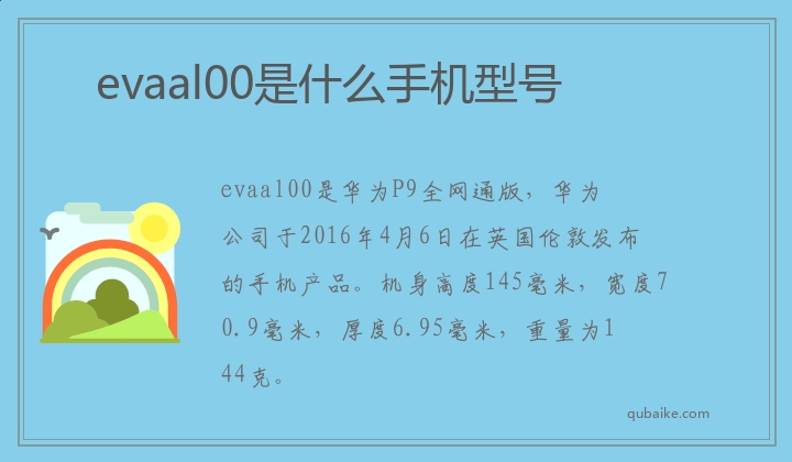 evaal00是什么手机型号