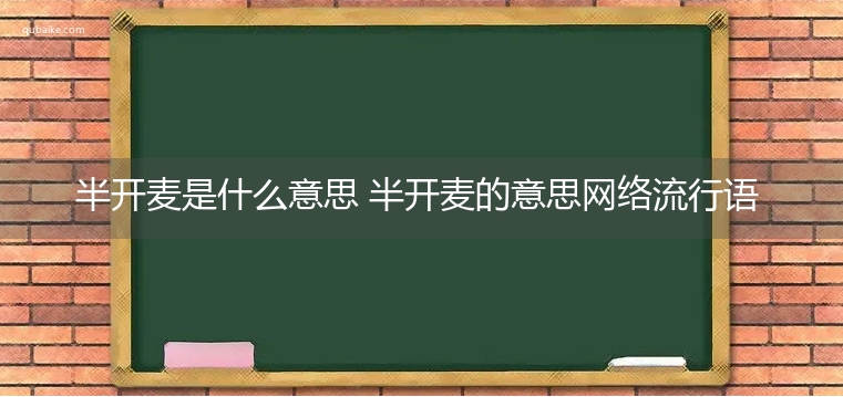 半开麦是什么意思 半开麦的意思网络流行语