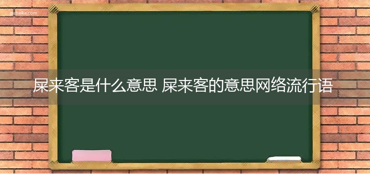 屎来客是什么意思 屎来客的意思网络流行语