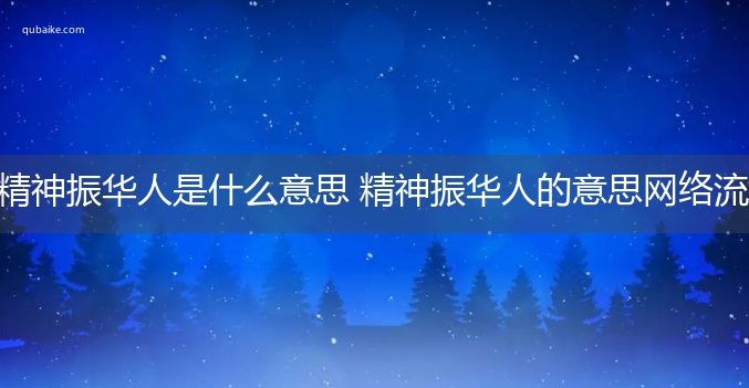 精神振华人是什么意思 精神振华人的意思网络流行语