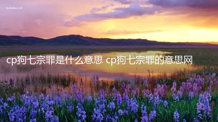 cp狗七宗罪是什么意思 cp狗七宗罪的意思网络流行语