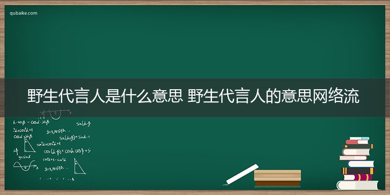 野生代言人是什么意思 野生代言人的意思网络流行语