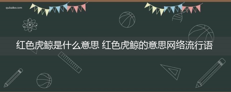 红色虎鲸是什么意思 红色虎鲸的意思网络流行语