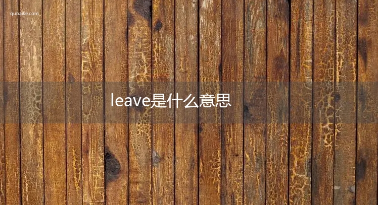 leave是什么意思