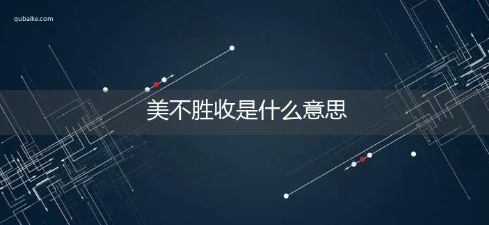 美不胜收是什么意思