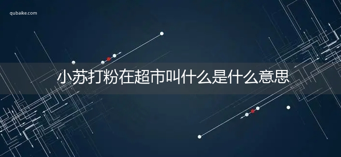 小苏打粉在超市叫什么是什么意思