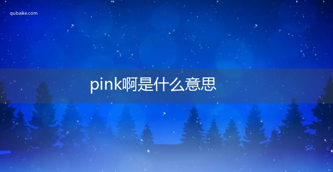 pink啊是什么意思