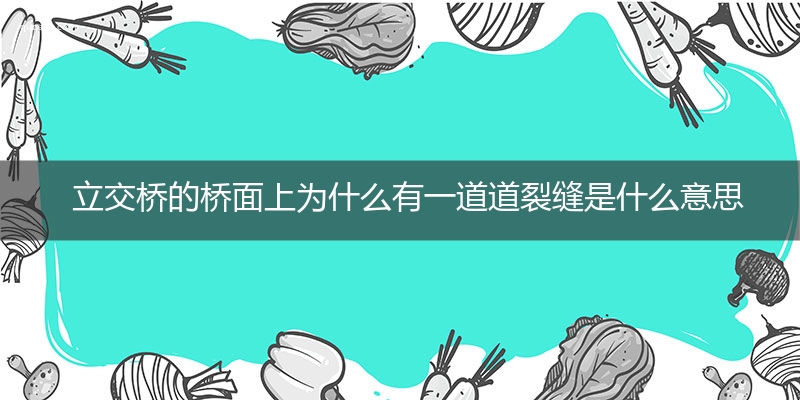 立交桥的桥面上为什么有一道道裂缝是什么意思