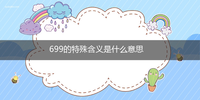 699的特殊含义是什么意思