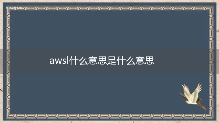 awsl什么意思是什么意思