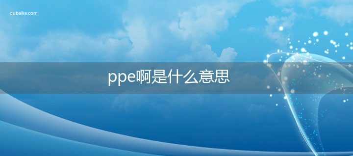 ppe啊是什么意思