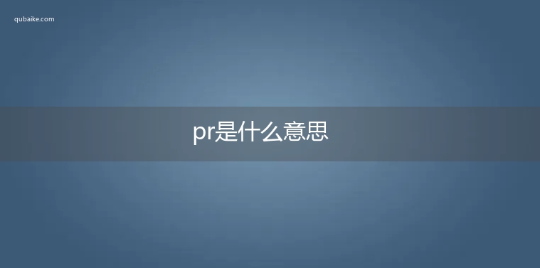 pr是什么意思