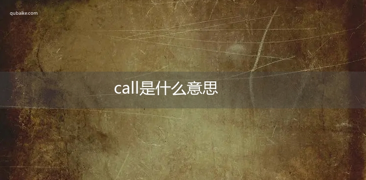 call是什么意思