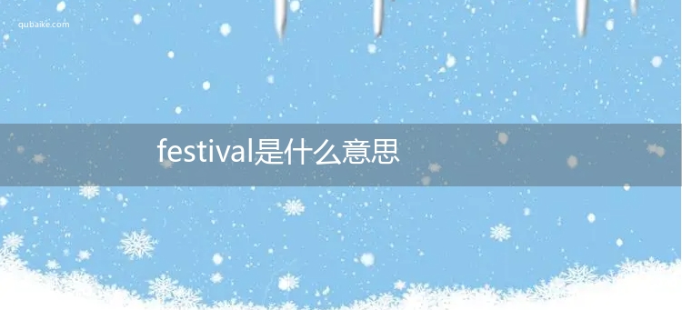 festival是什么意思