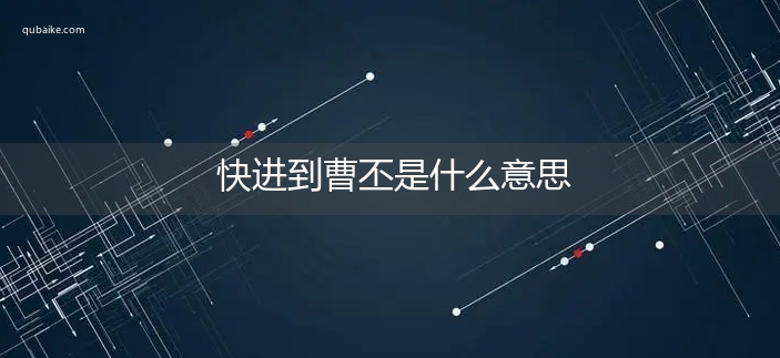 快进到曹丕是什么意思