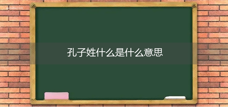 孔子姓什么是什么意思