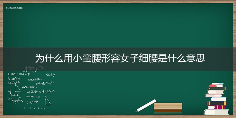 为什么用小蛮腰形容女子细腰是什么意思