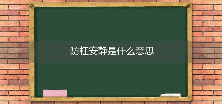 防杠安静是什么意思