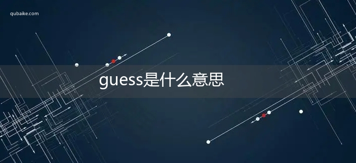 guess是什么意思