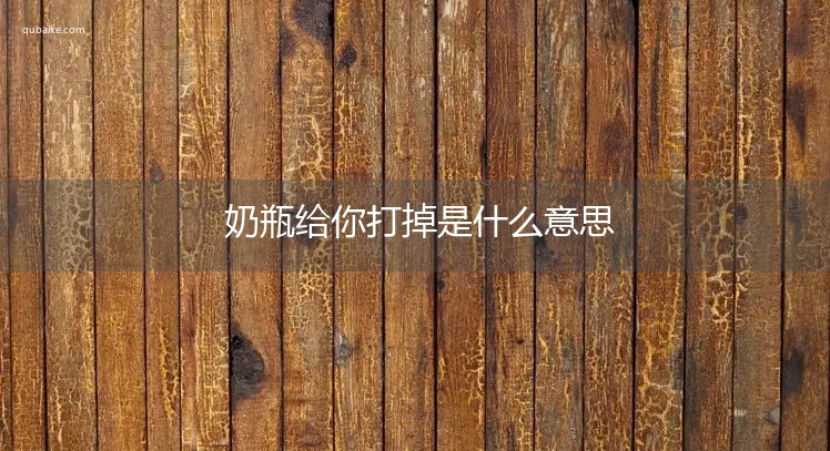 奶瓶给你打掉是什么意思