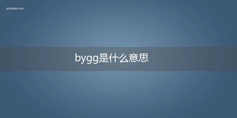 bygg是什么意思