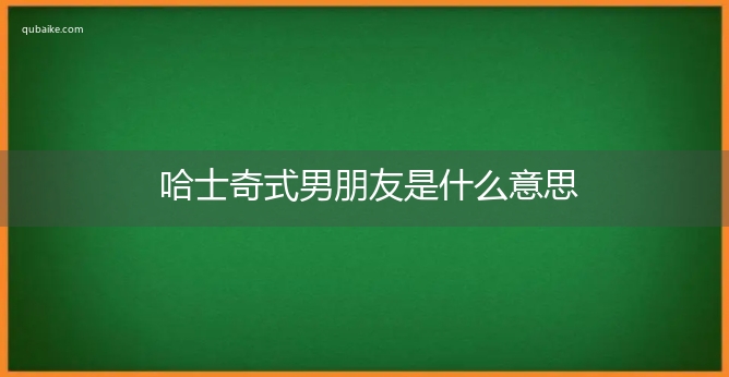 哈士奇式男朋友是什么意思