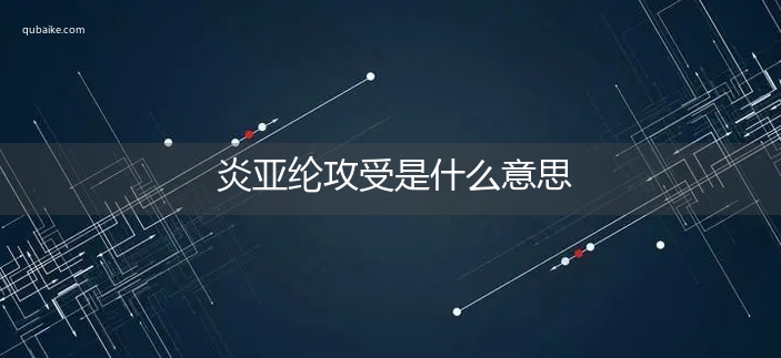 炎亚纶攻受是什么意思