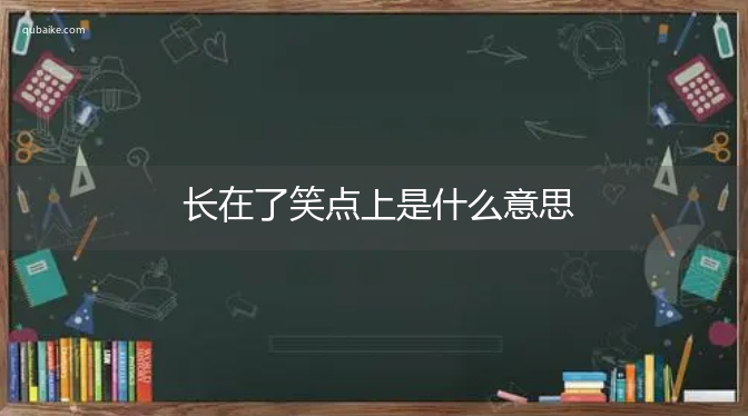 长在了笑点上是什么意思