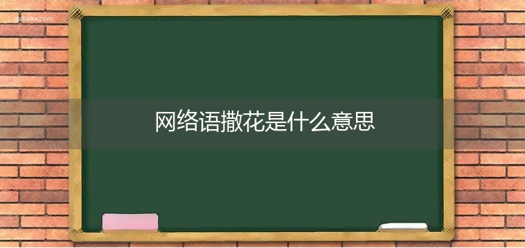 网络语撒花是什么意思