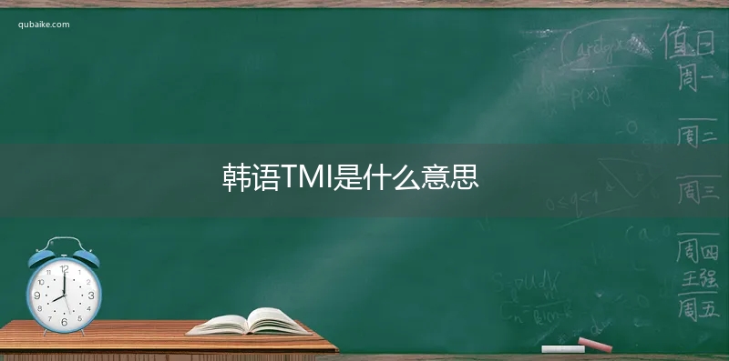 韩语TMI是什么意思