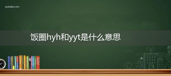 饭圈hyh和yyt是什么意思