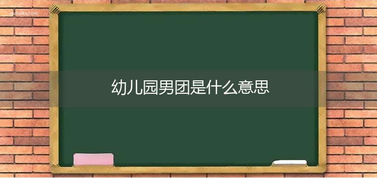 幼儿园男团是什么意思