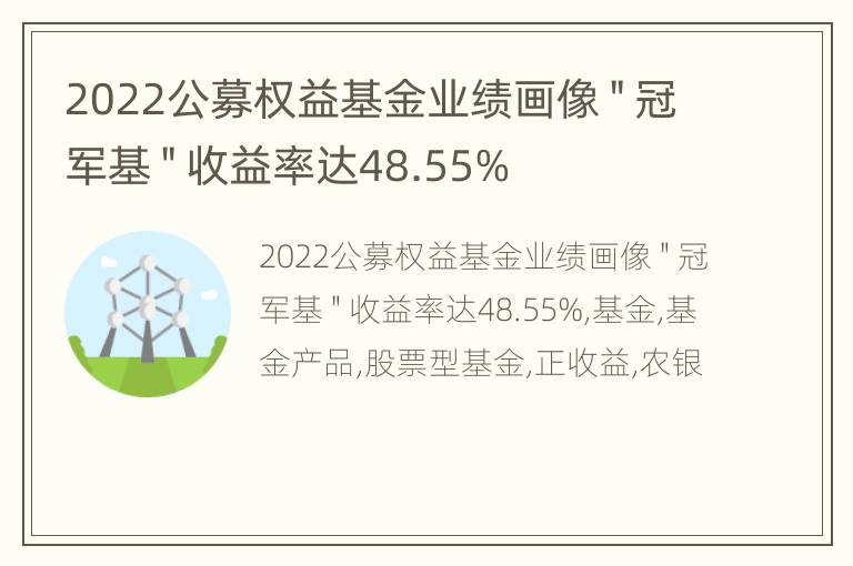 2022公募权益基金业绩画像＂冠军基＂收益率达48.55%