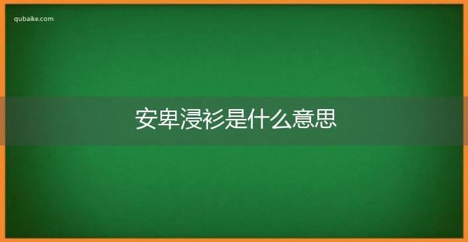 安卑浸衫是什么意思