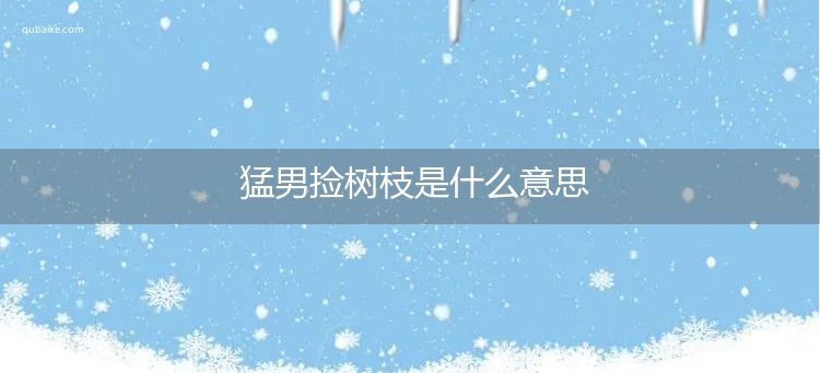 猛男捡树枝是什么意思