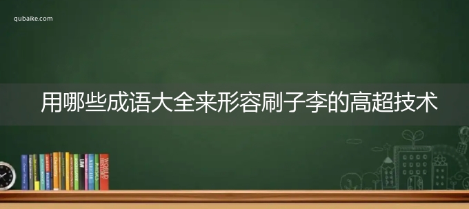 用哪些成语大全来形容刷子李的高超技术