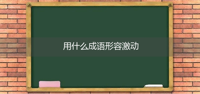 用什么成语形容激动