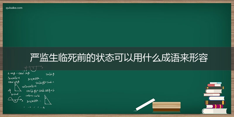 严监生临死前的状态可以用什么成语来形容