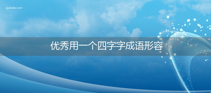 优秀用一个四字字成语形容