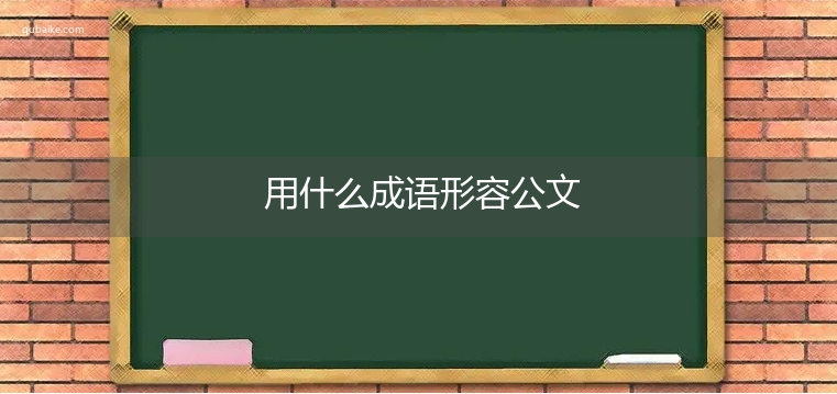 用什么成语形容公文