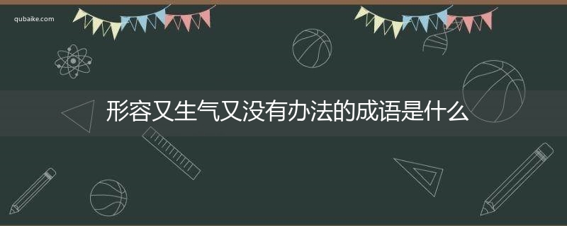 形容又生气又没有办法的成语是什么