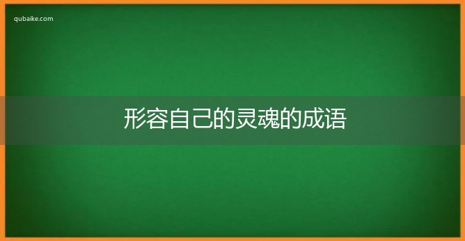 形容自己的灵魂的成语