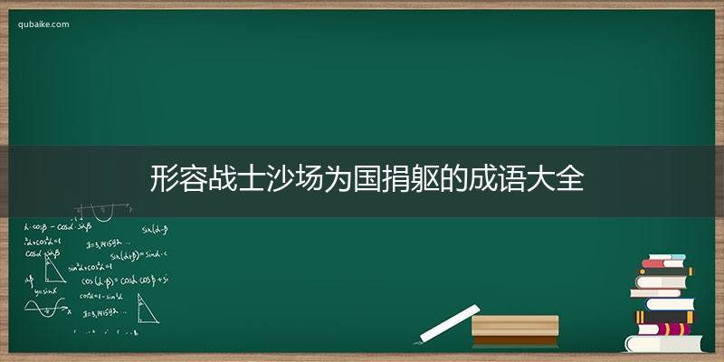 形容战士沙场为国捐躯的成语大全